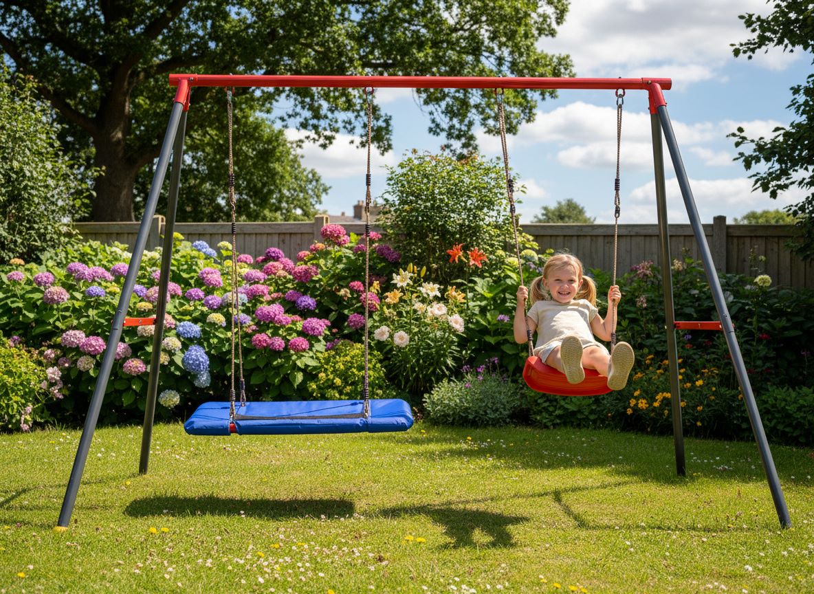 GardenLine Detská záhradná hojdačka 2v1 sedadlo + 1 hojdacie hniezdo KRE-1111 8